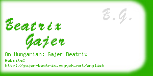 beatrix gajer business card